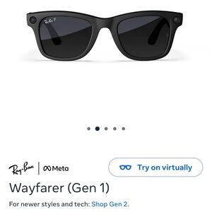 Brand new/never been out of box Ray-Ban Meta Wayfarer Black Smart Glasses